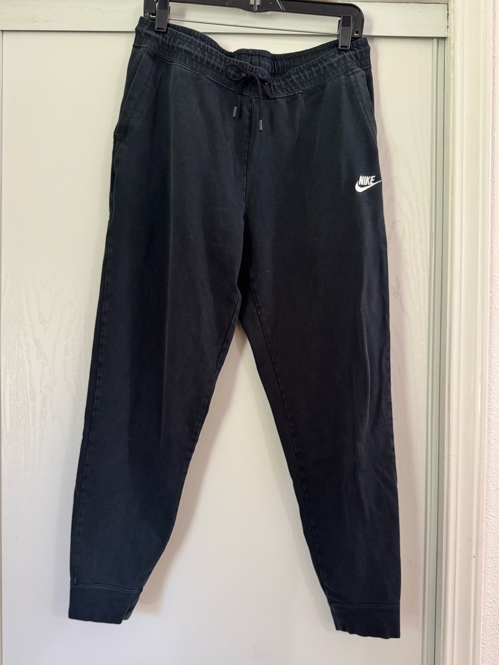 Nike Women's High-Rise 100% Cotton Joggers Black - Size L